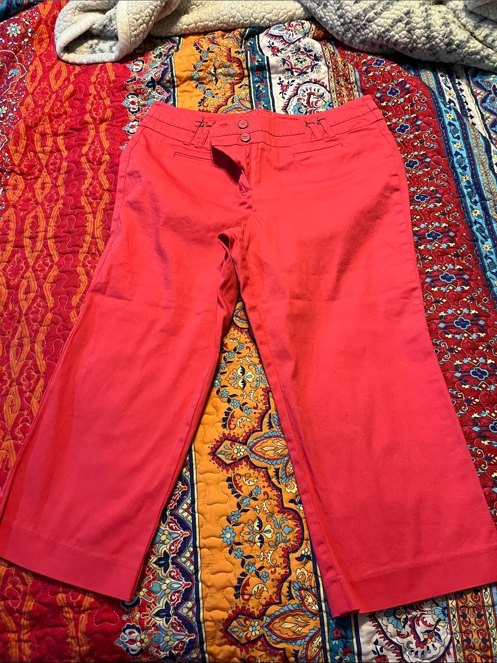 new directions Coral Pink Cropped Jeans